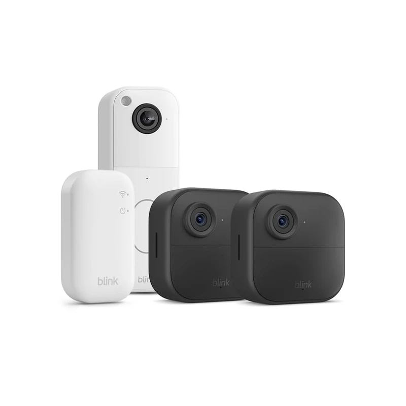 Blink Outdoor 4 Cameras with Blink Video Doorbell, Sync Module Core included