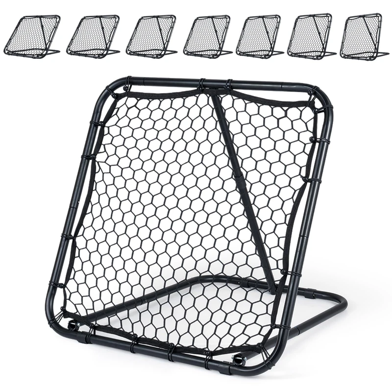 GYMAX Foldable Soccer Rebound Net with Metal Frame (101 x 96 x 96.5 cm)