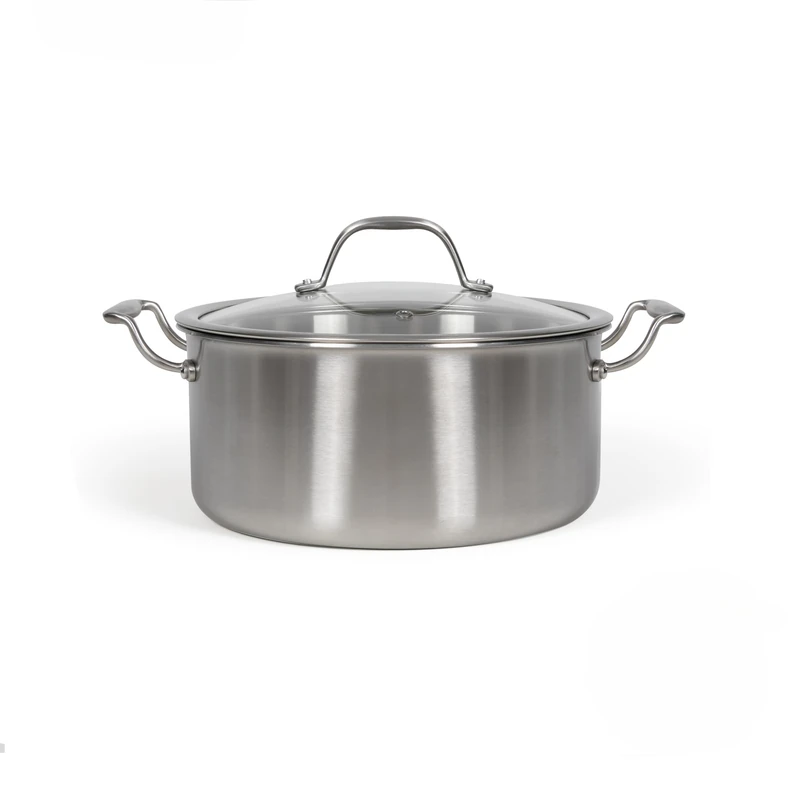 Livoo - Stainless Steel Pot 24 cm MEP165 - Brigade Range - triply Stainless Steel - PFAS Free
