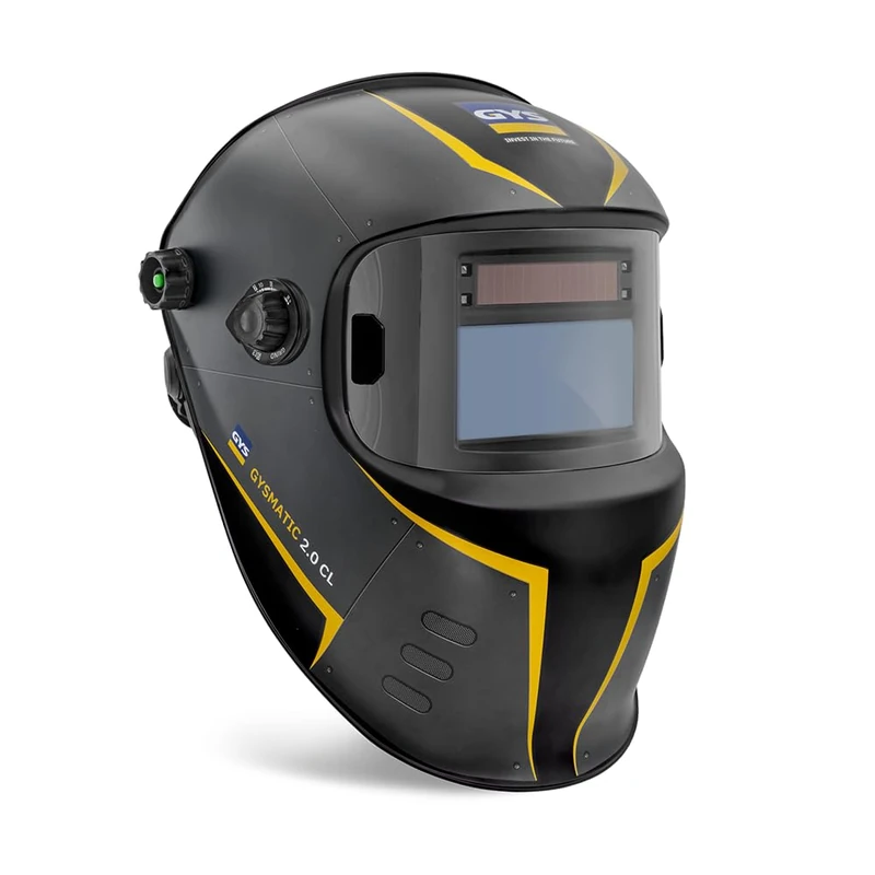GYS, GYSMATIC 2.0 CL True Color LCD Welding Mask, Shade 2/5>13, Field of View 100x50mm, Auto Darkening 0.08ms, Optical Class 1/1/1/2, for MMA, TIG, MIG/MAG & Grinding