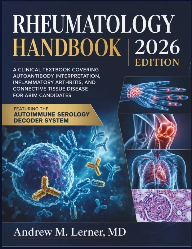 Rheumatology Handbook 2026: A Clinical Textbook Covering Autoantibody Interpretation, Inflammatory Arthritis, and Connective Tissue Disease for ABIM Candidates