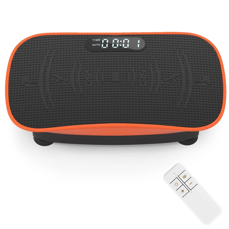 GYMAX Vibration Plate Exercise Machine with Remote Control (Orange+Black)
