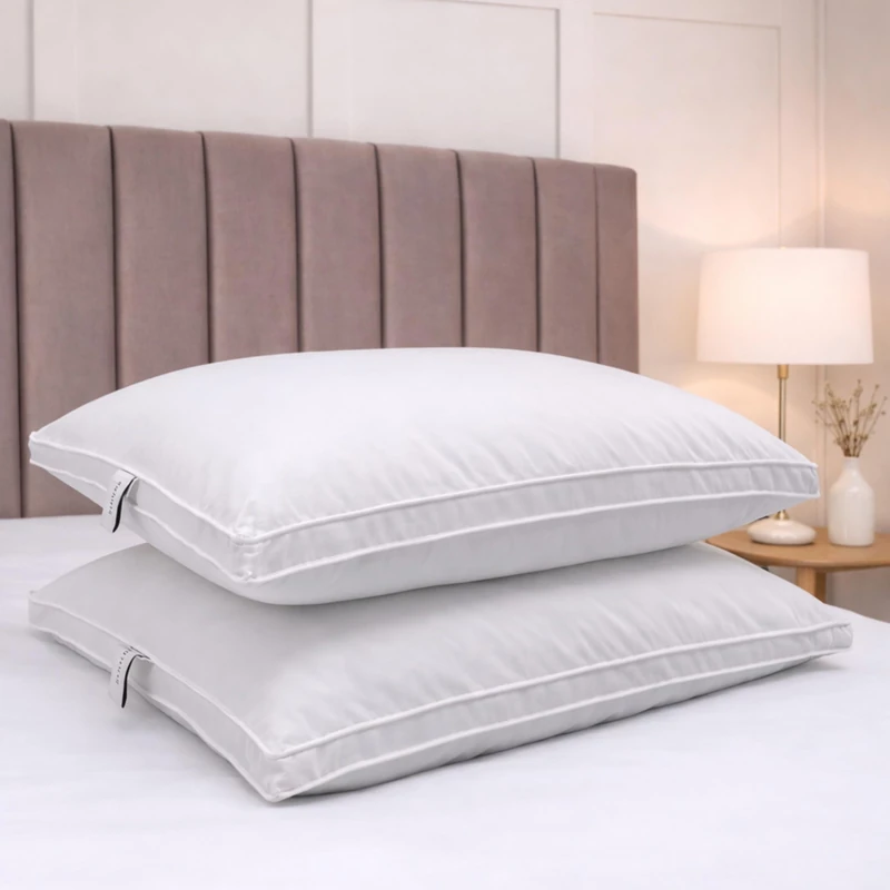 Bianca Fine Linens Goose Feather & Down Pillow Pair White - Image 1
