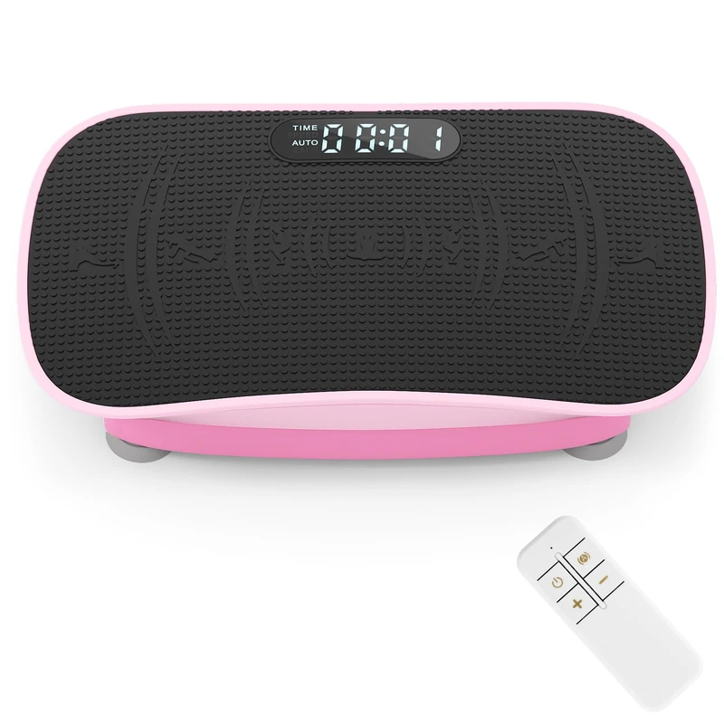 GYMAX Vibration Plate Exercise Machine with Remote Control (Pink+Black)