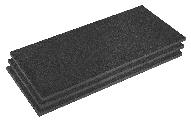 Sealey Easy Peel Shadow Foam® 30mm Black/Black - Pack of 3 - SFPK30BK