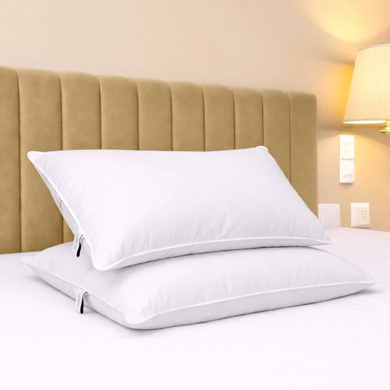 Bianca Fine Linens Luxury Goose Down Pillow Pair White - Image 1