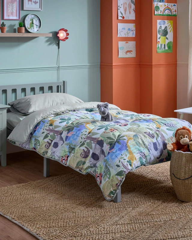 Night Lark Children's Coverless Duvet 4.5 Tog Jungle Dreams, Double