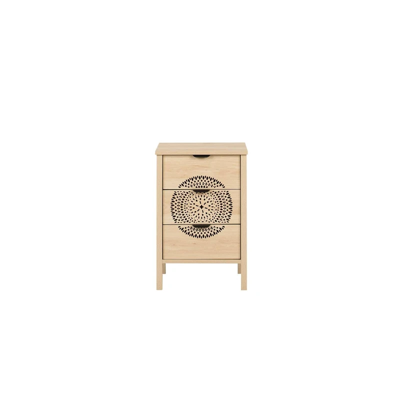 Flora 3 Drawer Bedside - Image 1