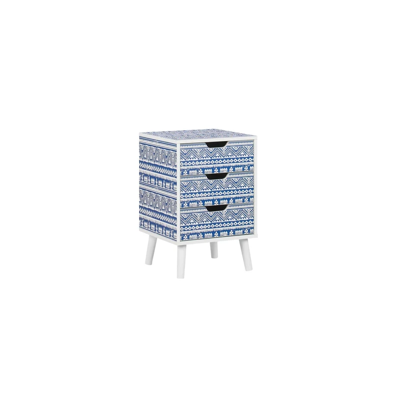 Santorini 3 Drawer Bedside