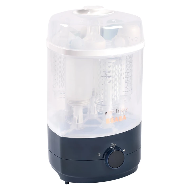 BÉABA Steril'n'Dry Bottle Steriliser & Dryer, Large Capacity, Night Blue - Image 1