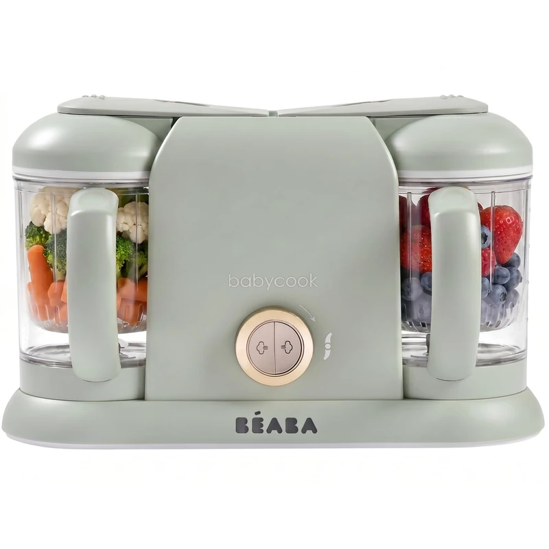 BÉABA Babycook Duo 4-in-1 Baby Food Blender & Processor Misty Green UK Plug