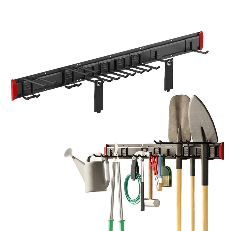 Maclean Wall Mount for Garden Tools and Garage Organiser