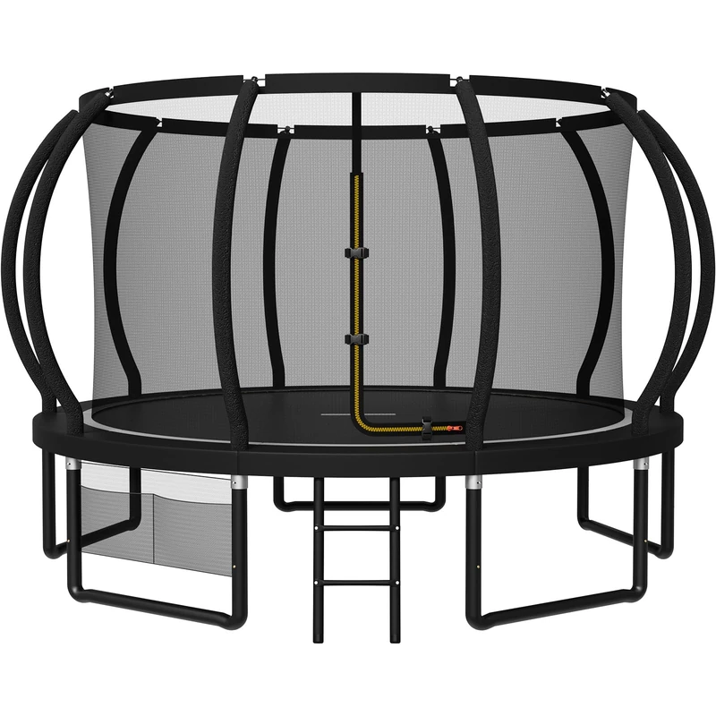 JUMMICO Garden Trampoline for Children, 6ft/7.5ft/10ft/12ft/14ft/16ft Trampoline Outdoor Safety net and Padded Poles for Children Indoor Outdoor Fitness,Maximum up to 150 kg