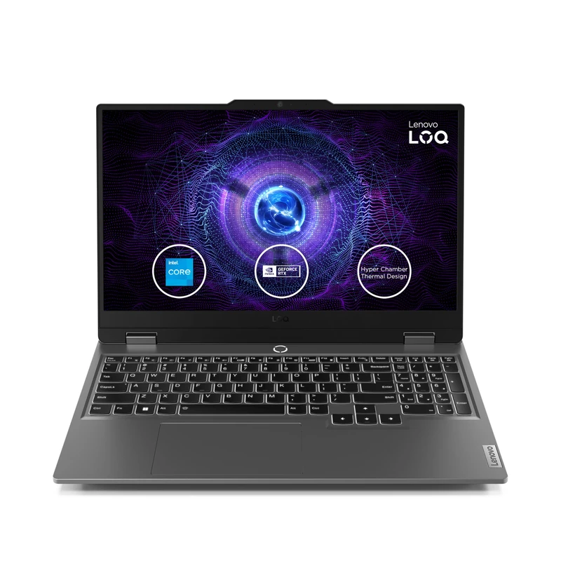 Lenovo LOQ 15IRX9 Gaming Laptop 15.6" FHD | Intel Core i5-13450HX | GeForce RTX 3050 6GB | 16GB DDR5 RAM | 512GB PCIe Gen4 SSD | Windows 11 Home | White Backlit Keyboard | Luna Grey
