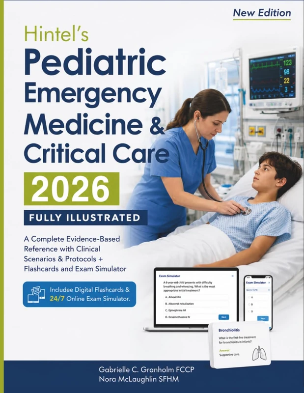 Hintel’s Pediatric Emergency Medicine & Critical Care 2026 (Fully Illustrated): A Complete Evidence-Based Reference with Clinical Scenarios & Protocols + Flashcards and Exam Simulator
