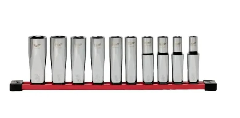 Milwaukee 4932501807 1/2" Drive Deep SAE Socket Set - 10 Piece