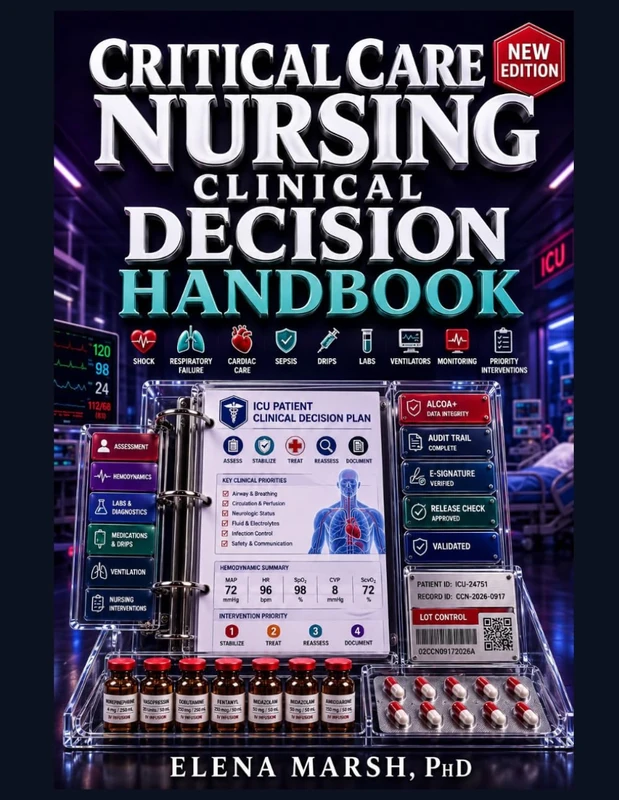 CRITICAL CARE NURSING CLINICAL DECISION HANDBOOK: Bedside ICU Guide to Shock, Respiratory Failure, Sepsis, Drips, Labs, Ventilators, Monitoring, and Priority Interventions
