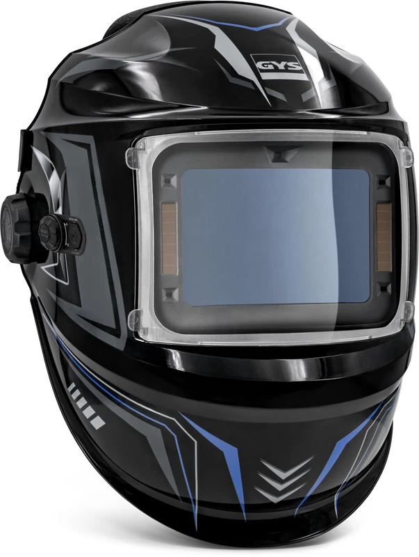 GYS, Hector 3/4-13G AIR True Color LCD Respiratory Welding Mask, Variable Shade 3/4-13, Field of Vision 108 x 74mm, Auto Darkening 0.04ms, Ventilated Protection for MMA, TIG, MIG/MAG and