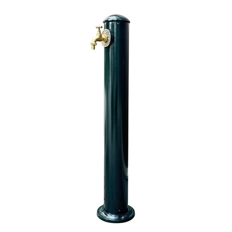 Relaxdays Garden Water Fountain, Antique Style, with tap, Green