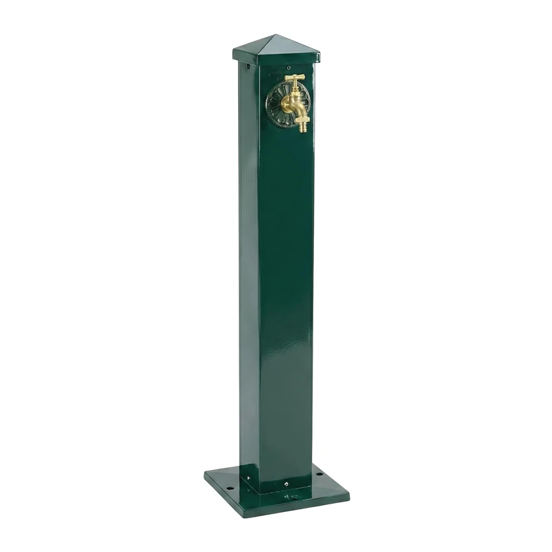 Relaxdays water dispenser, square, antique design, with tap, green