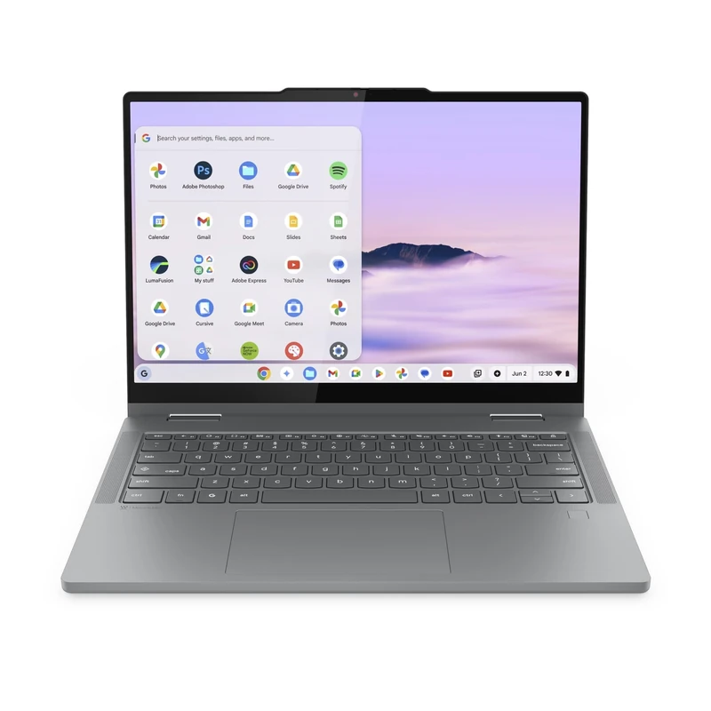 Lenovo Chromebook Plus 2-in-1 Gen 10 | 14'' WUXGA Touch Laptop | Intel Core 3 N355 | 8 GB RAM | 128 GB UFS 2.2 | Wi-Fi 6E | ChromeOS High Royalty | Backlit Keyboard | Luna Grey