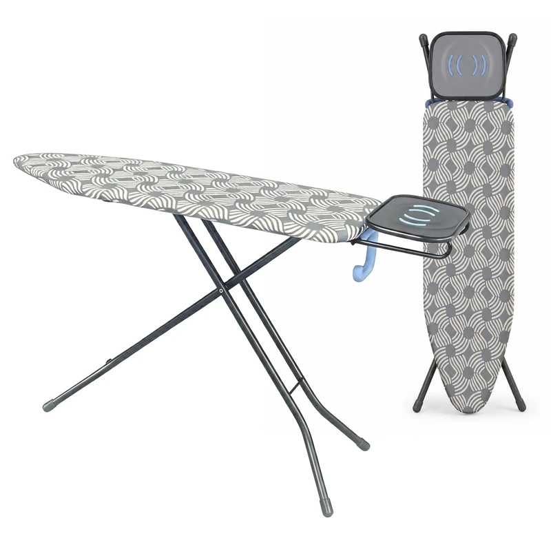Relaxdays Ironing Board for Steam Irons, 122 x 38 cm, mint/white