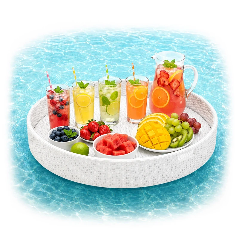 Relaxdays Floating Tray, white