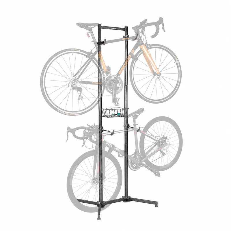 Relaxdays bike rack, holds 2 bikes, MBT, road bike, e-bike, black
