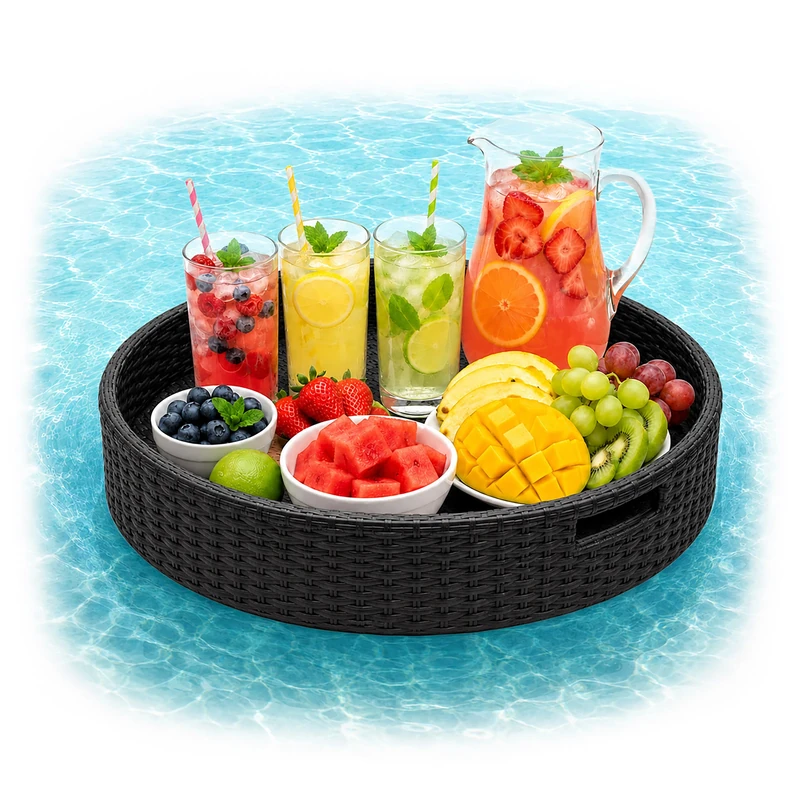 Relaxdays Floating Tray, black