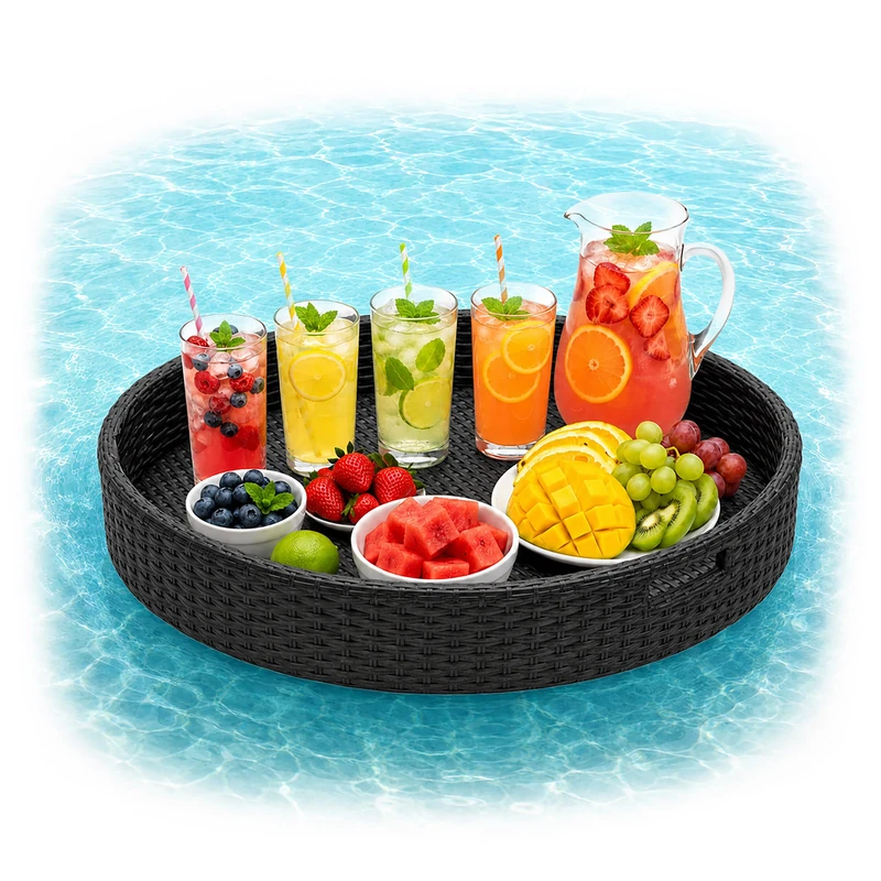 Relaxdays Floating Tray, black