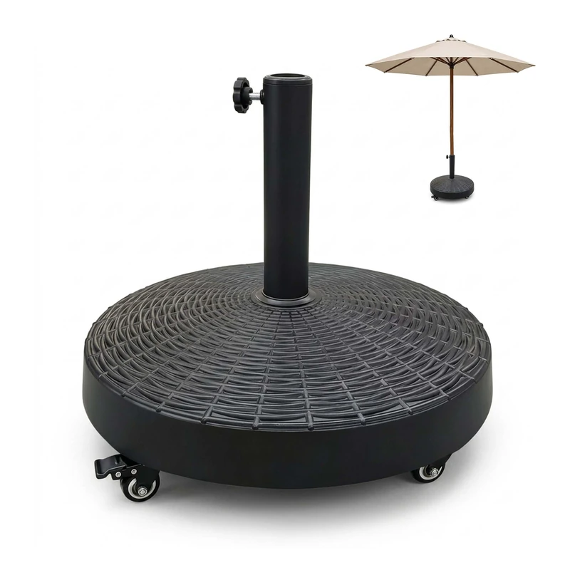 Relaxdays parasol base, weighing 23 kg, black