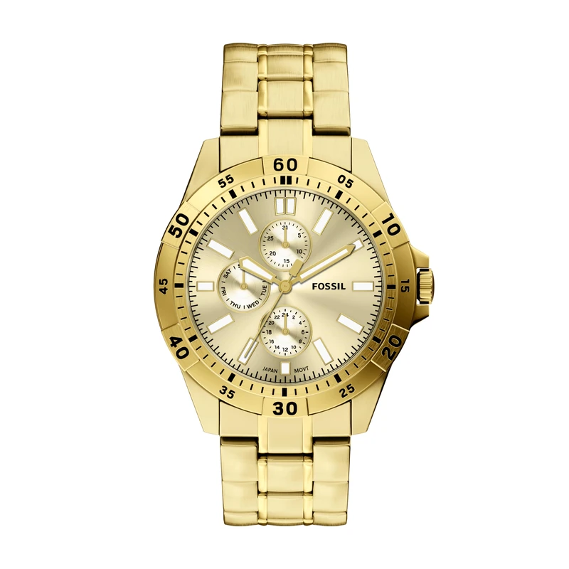 Fossil Garrett Men's 44MM Gold-Tone Stainless Steel Watch, FS6194