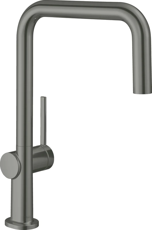 hansgrohe Talis M54 - Kitchen Tap, 1 Steel, Faucet Kitchen with Spout Height 220 mm, Mixer Tap Kitchen 360° Rotatable, Brushed Black Chrome, 72806340