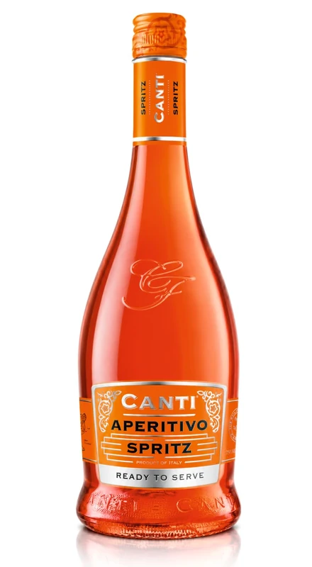 CANTI Ready-to-Drink Spritz Aperitif, 8% Vol. A harmonious blend of sweet and bitter citrus notes combined with the lively freshness of sparkling wine. (1x750ml) - Image 1