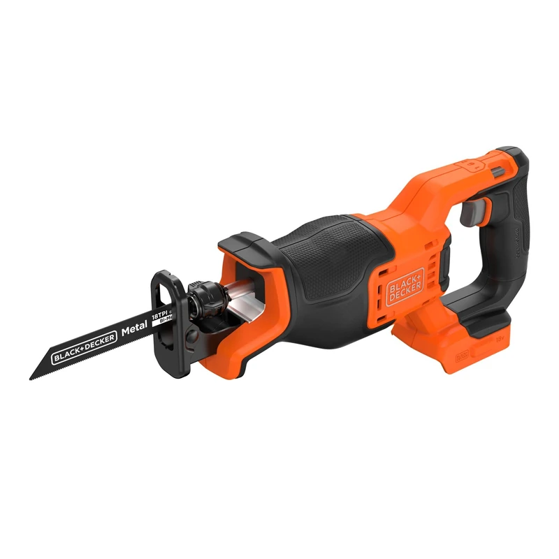 BLACK+DECKER Brushless, Cordless Reciprocating Saw with LED Work Light & 6 Recip Saw Blades Included, Unit Only Without Battery, BLCR78NAZ-XJ