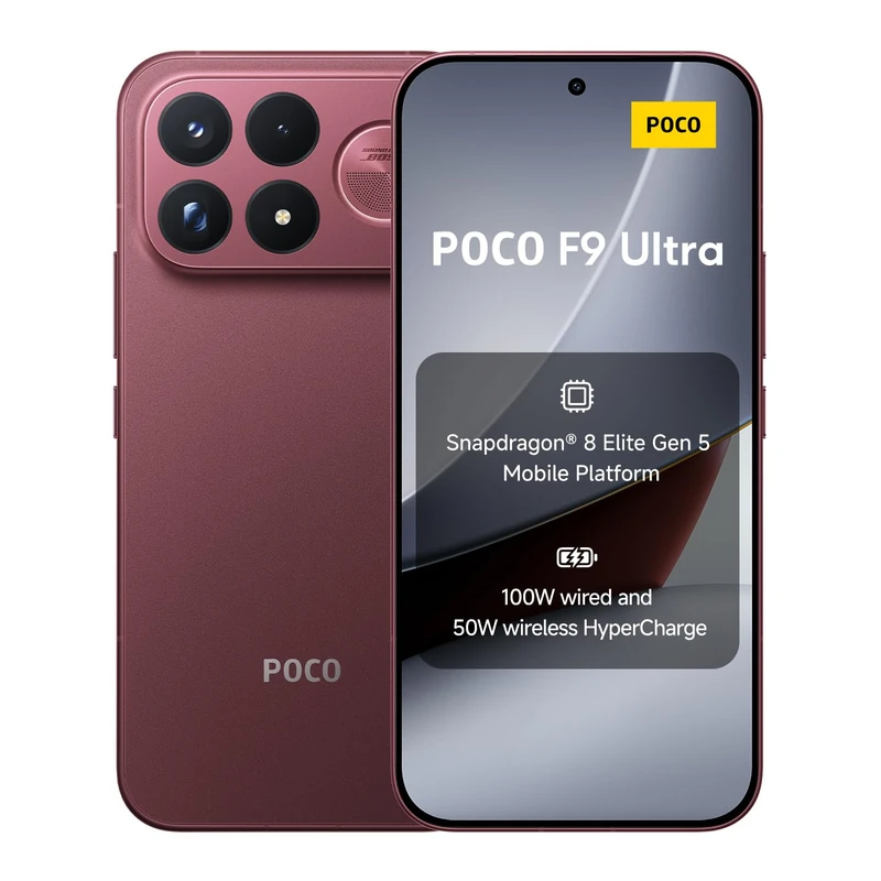 POCO F9 Ultra, Smartphone 16+1TB, Dark cherry, 8050mAh, 100W charging
