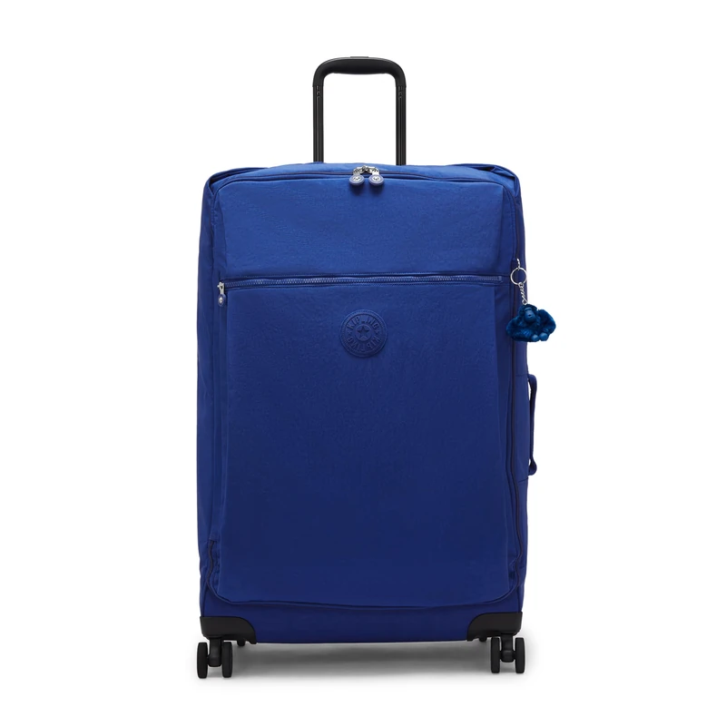 Kipling Darcey Up L Wheeled Travel Bag, Lightweight Large Rolling Luggage with Telescopic Handle, Durable Wheels & Multiple Compartments, Versatile Everyday Travel Suitcase - Blazing Blue