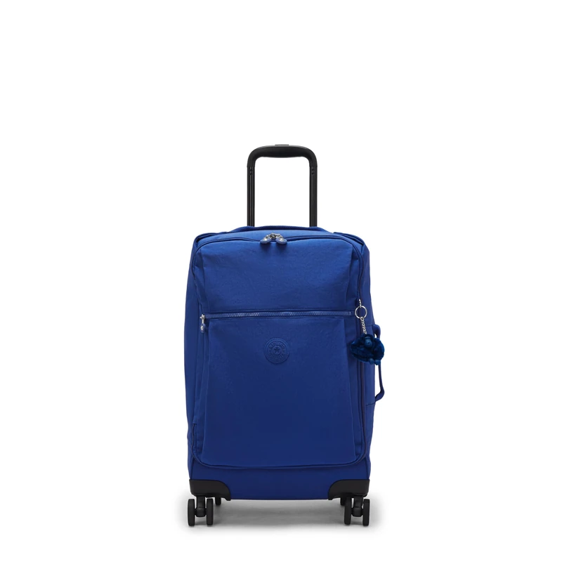 Kipling Darcey Up S Wheeled Travel Bag, Lightweight Small Cabin Luggage with Telescopic Handle, Durable Wheels & Multiple Compartments, Compact Travel Suitcase - Blazing Blue