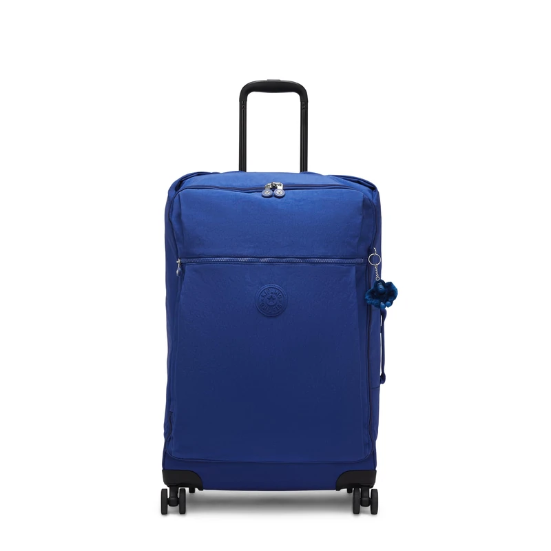 Kipling Darcey Up M Wheeled Travel Bag, Lightweight Medium Rolling Luggage with Telescopic Handle, Durable Wheels & Multiple Compartments, Versatile Travel Suitcase - Blazing Blue