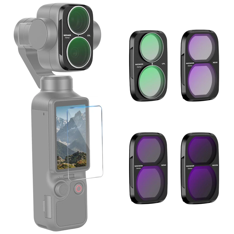 NEEWER Clarity+ ND/CPL Filter Set Compatible with DJI Osmo Pocket 4P