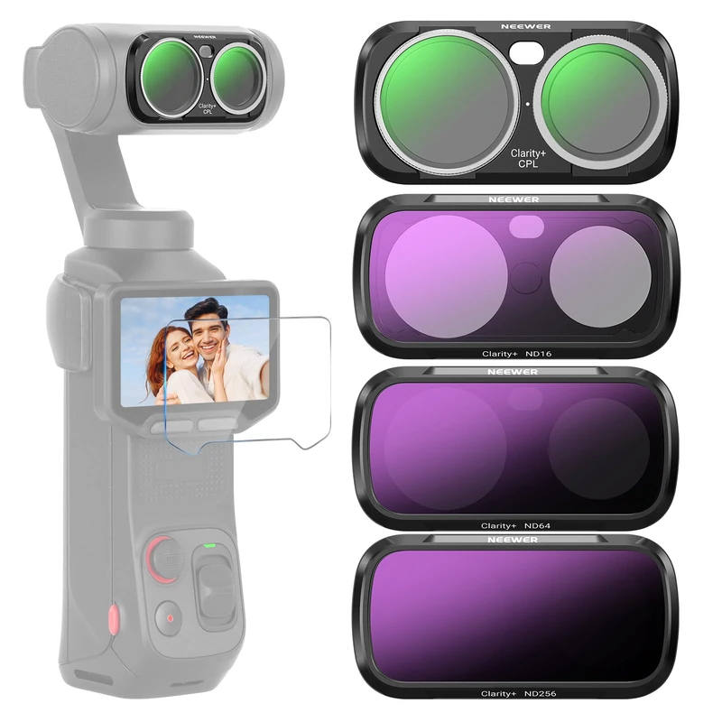 NEEWER Clarity+ ND/CPL Filter Set Compatible with Insta360 Luna Ultra