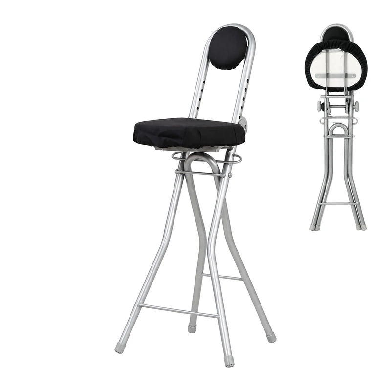 Relaxdays Standing Aid, 58–73 cm height, 100 kg capacity, black/silver