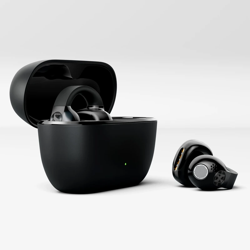 Sennheiser ACCENTUM Clip Wireless Earbuds, 36hr Battery, Open Sound, Black