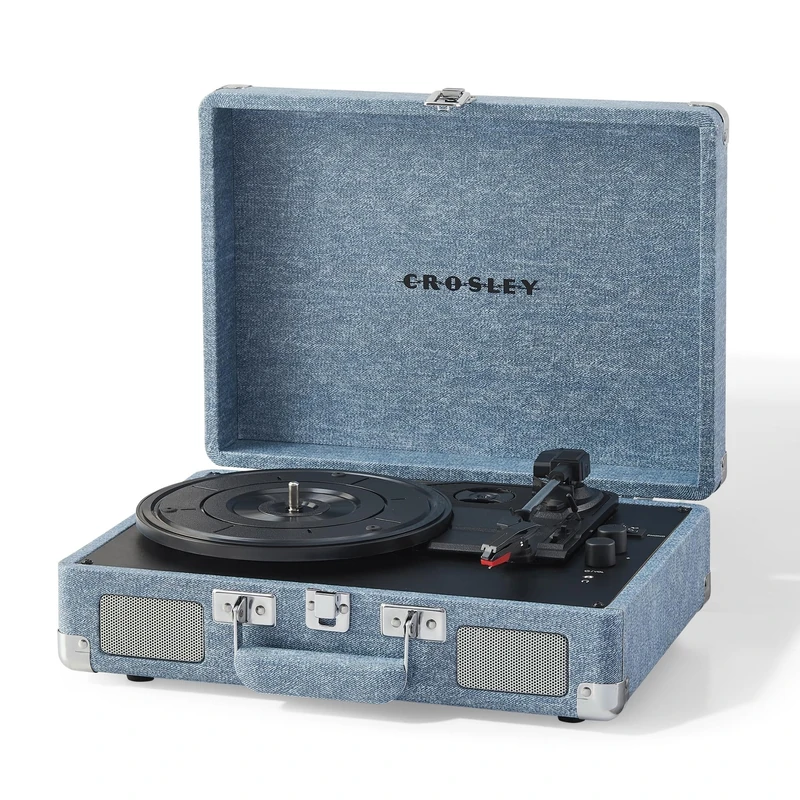 Crosley Cruiser Plus Turntable - Bluetooth Record Player, Washed Denim - Image 1