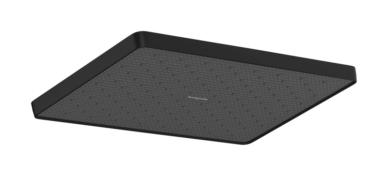 hansgrohe Activera Q - Water-Saving Head Shower (EcoSmart+), Rainfall Shower Head (290 x 180 mm), 1 Spray, for wall or Ceiling mounting, Anti-limescale, matt Black, 28739670