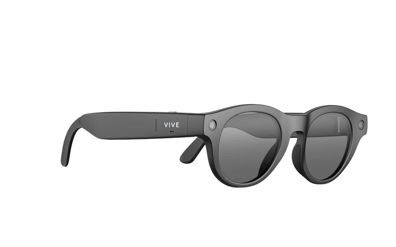 HTC VIVE Eagle - AI Glasses - Pantos - Charcoal Black - Sunglasses Lens - Gemini or ChatGPT AI with in built privacy - ZEISS Lens