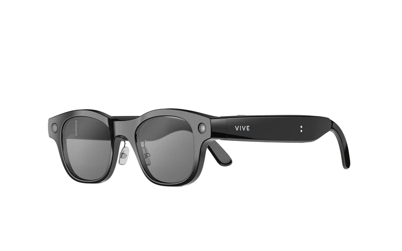 HTC VIVE Eagle - AI Glasses - Square - Black - Sunglasses lens - Gemini or ChatGPT AI with in built privacy - ZEISS Lens