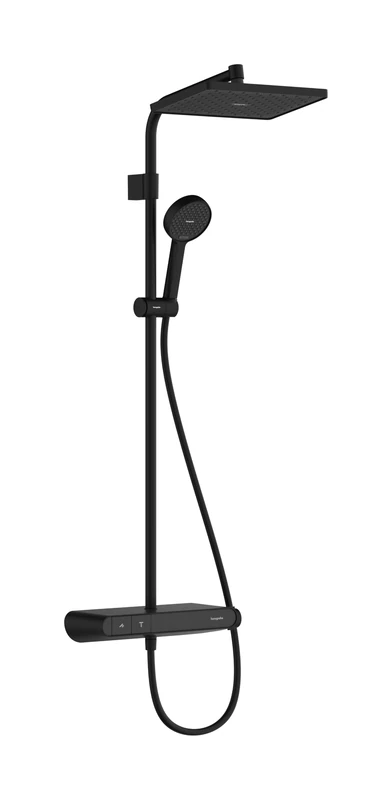 hansgrohe Activera Q Shower System with Thermostat, EcoSmart+, Matt Black