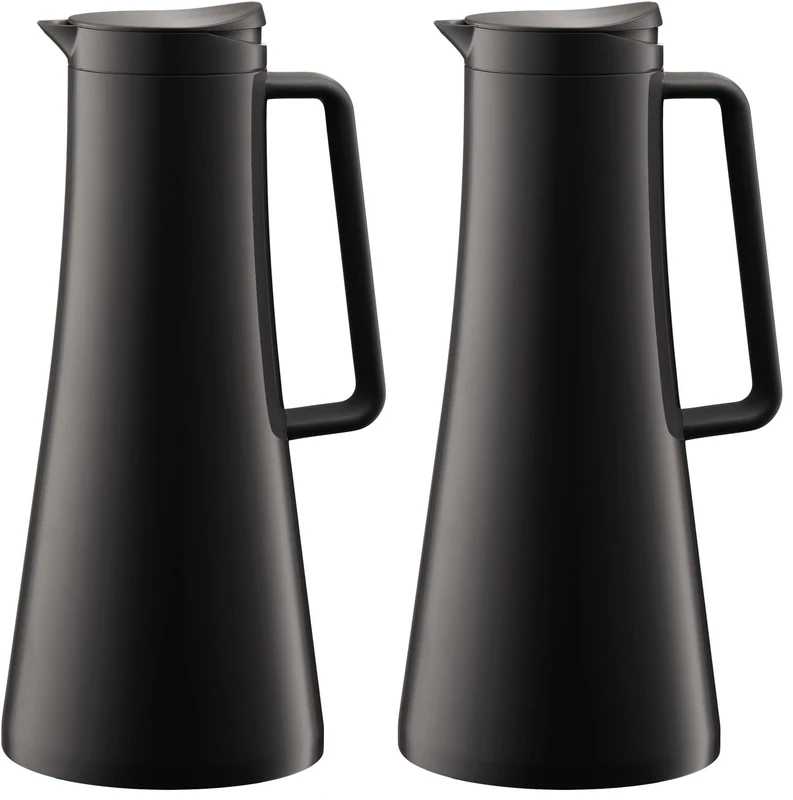 Bodum Bistro 1.1 Litre 37 oz Thermo Jug, Black (Pack of 2)