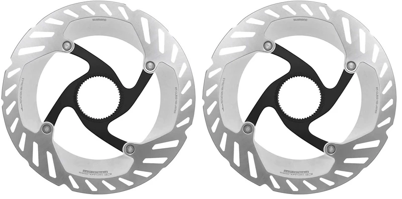 Shimano Ultegra RT-CL800 Ice Tech FREEZA rotor with internal lockring and magnet, 160 mm, Silver (Pack of 2)